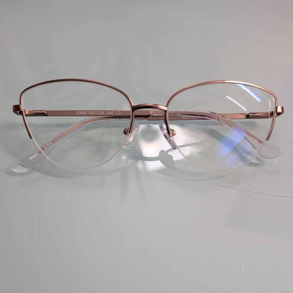 EyeBuyDirect Star Glasses Frames in Rose Gold